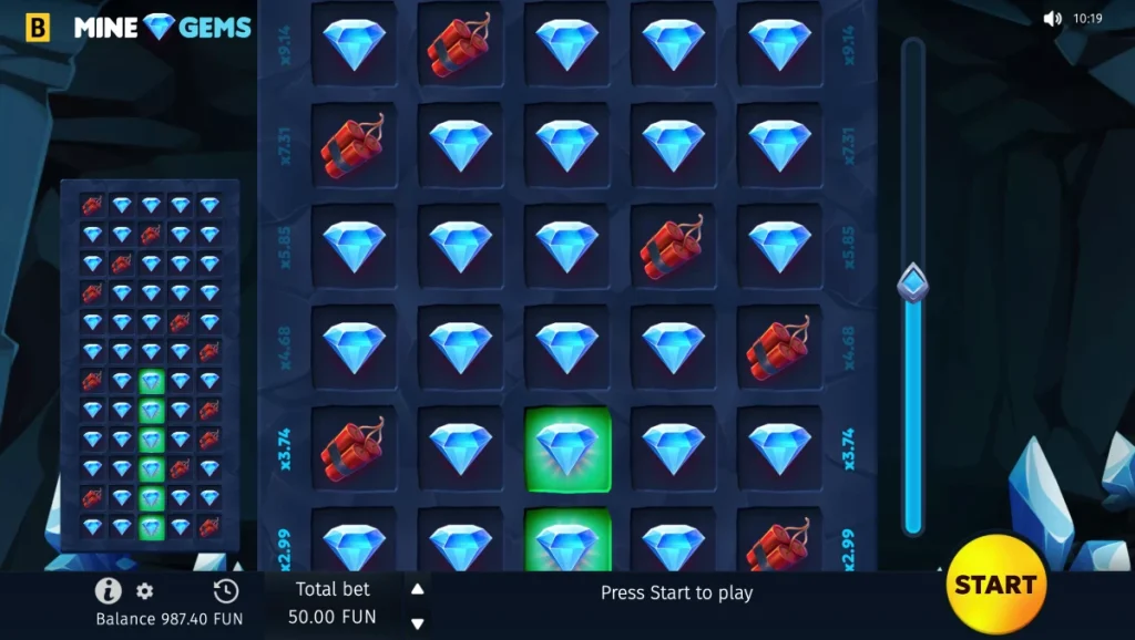 Mine Gems Game